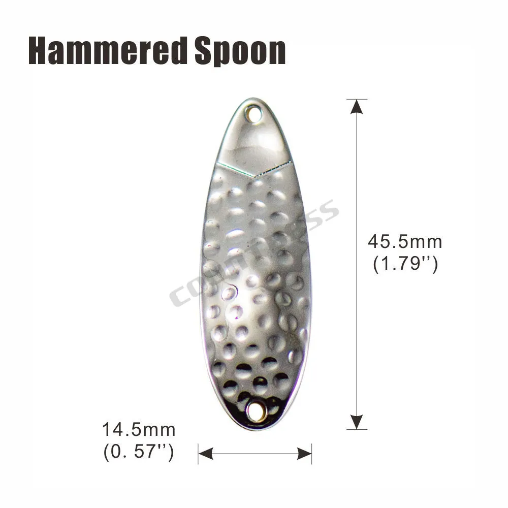 50pcs COUNTBASS Brass Salmon Fishing Spoon Blanks 6g 7/32oz Hammered, Blank  Fishing Lures for Bass Pike Trout