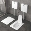 #~Y Household Toilet Water Tank Set Bathroom Small Apartment Shower Room Potty Chair With Cover Toilet 3