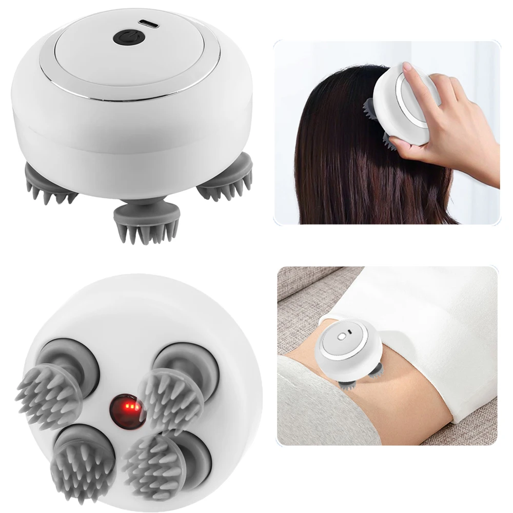 

Infrared Electric Scalp Head Massager Detachable Kneading Vibrating Acupoint Stimulator Back Neck Body Massage Device masajeador