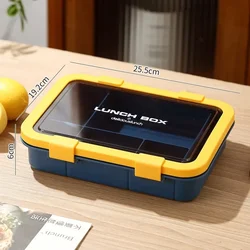 Eco - Friendly Bento Lunch Box with Utensils - Leakproof & Microwavable 1500ML Food Storage Container (Blue - Yellow)
