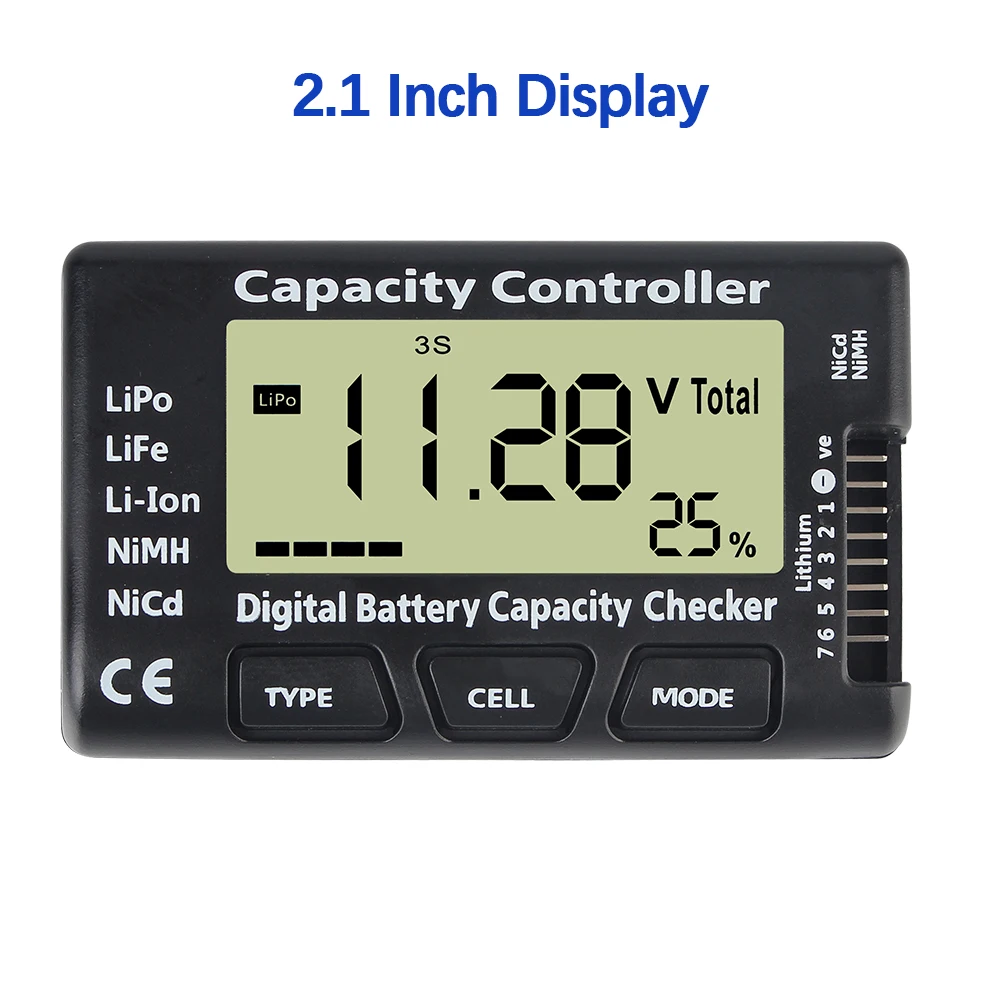 CellMeter 7 Controllo capacità tensione batteria RC Auto Barche Tester batteria di alimentazione per batterie Li-ion LiFe Nimh Nicd Lipo 1-7S - Image 6