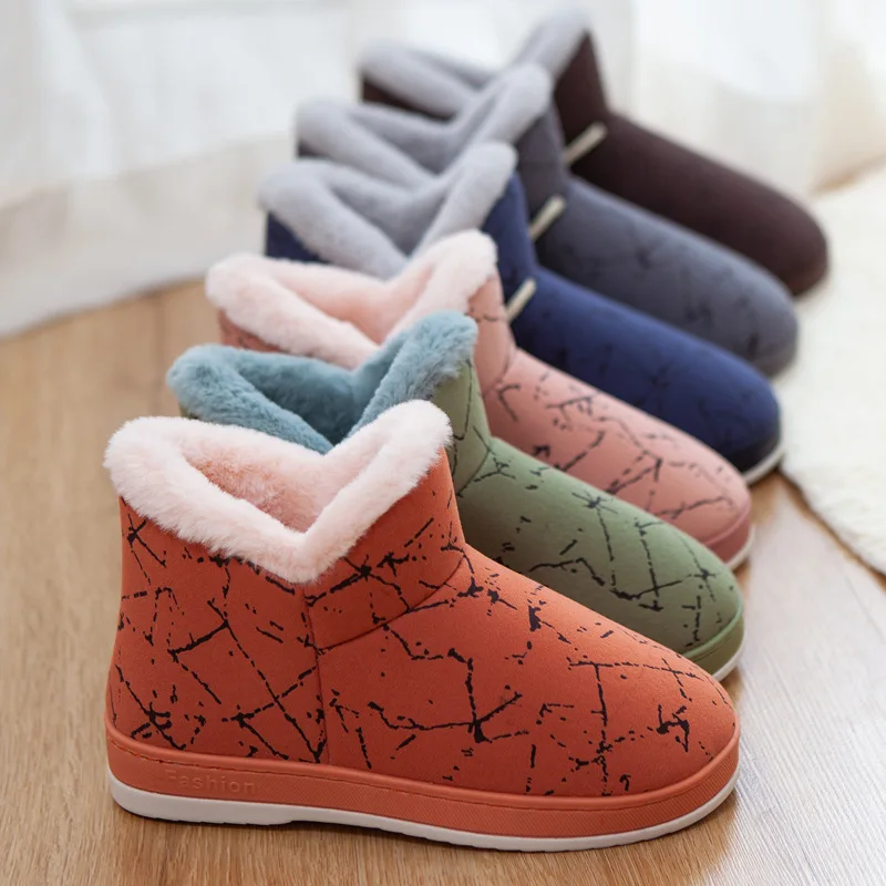 Men Sneakers Men's Ankle Boots Spring Fashion Suede Slippers Non-slip Casual Furry Shoe