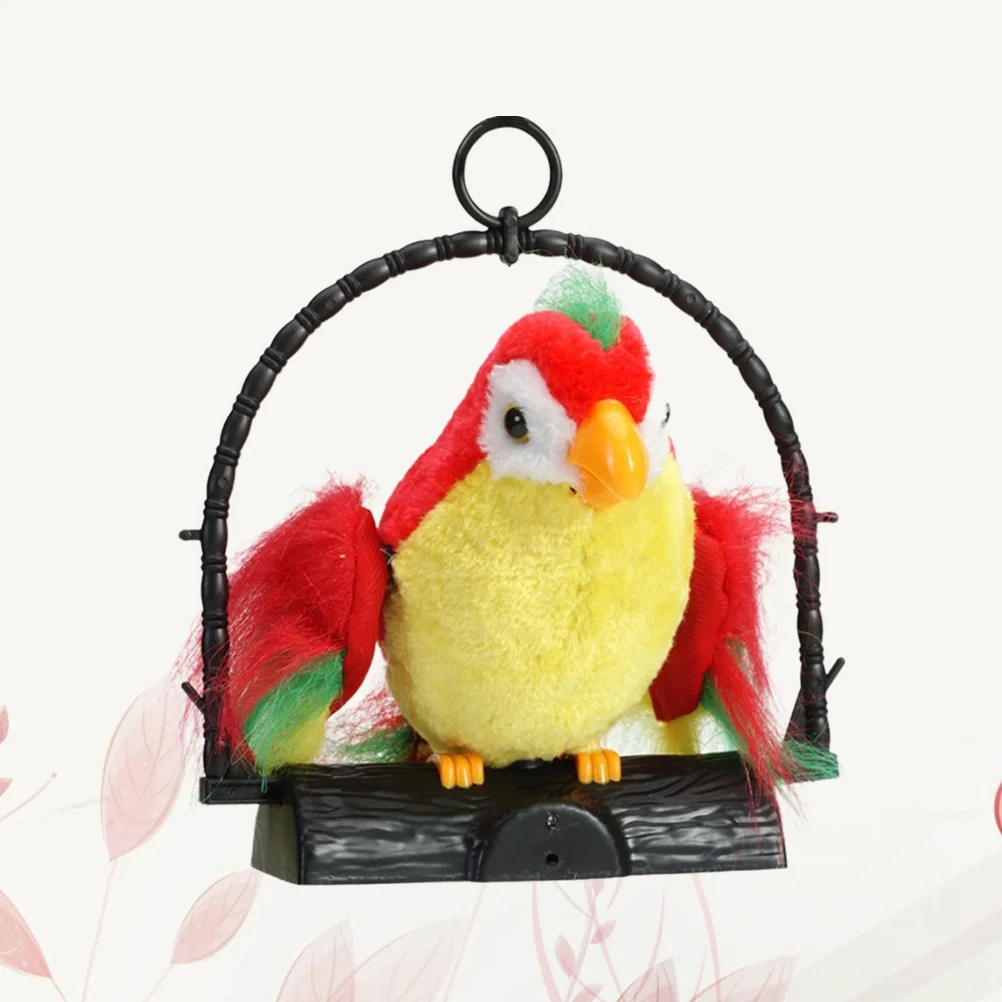 Talking Parrot Repeats What You Say Electronic Sound Record Macaw Parrot Talking Plush Stuffed for Kids Learning 3