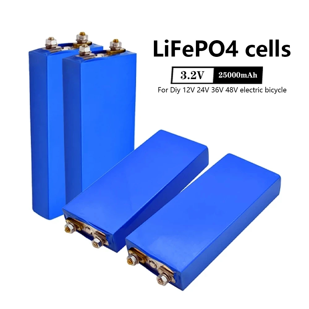LiFePO4 Batterij 3.2V 25000Mah 25Ah Mobiele Lithium-ijzerfosfaat Diepe Cycli Voor Diy 12V 24V 36V 48V Zonne-energie Ups Power |