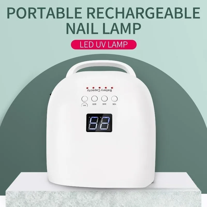 Rechargeable Nail Drying Lamp 86W Wireless Gel Polish Drying Machine Red Light Manicure with Handle Cordless Nail UV LED Lamp 2
