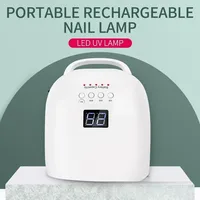 Rechargeable Nail Drying Lamp 86W Wireless Gel Polish Drying Machine Red Light Manicure with Handle Cordless Nail UV LED Lamp 2