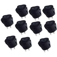 

10pcs/set Car 12v Round Rocker Switch ON/OFF 2 Pin Switches Accessories For SPST Camper Van Caravan Motor Home