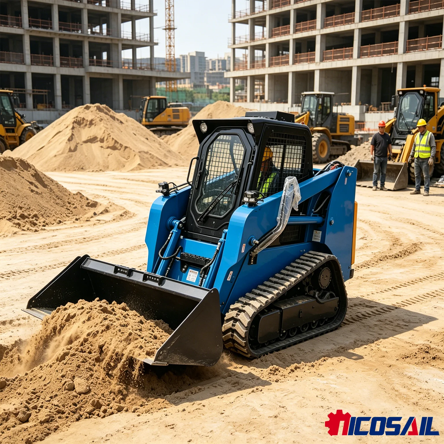 TS65 Kettenlader mit 1000 kg Nennlast, CE-zertifiziert, Euro-5-Motor für Bau und Landwirtschaft