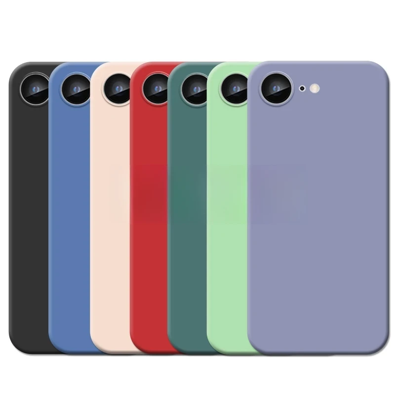 Soft Silicone Phone Case - Solid Color, Anti-Slip, Shockproof, Slim Fit Durable Design