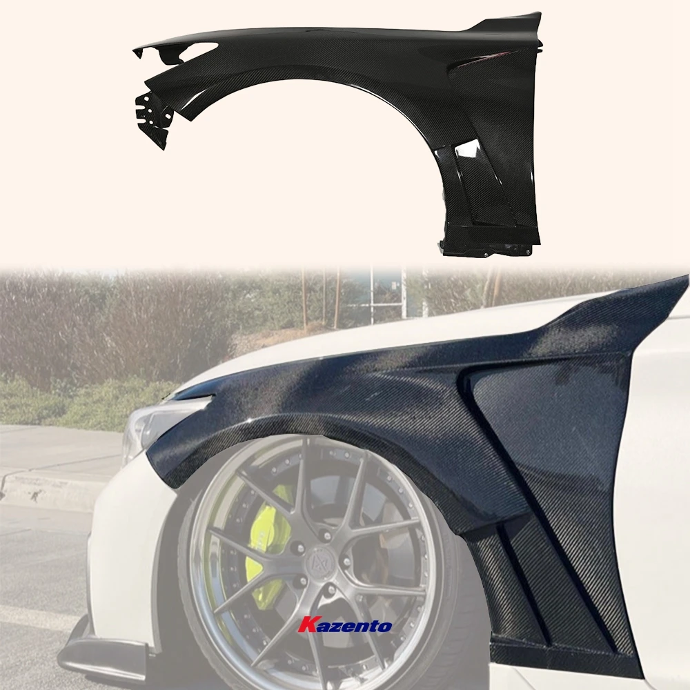 

Для Infiniti Q50 KZ стиль вентилируемый мокрое углеродное волокно переднее крыло пара комплектов кузова