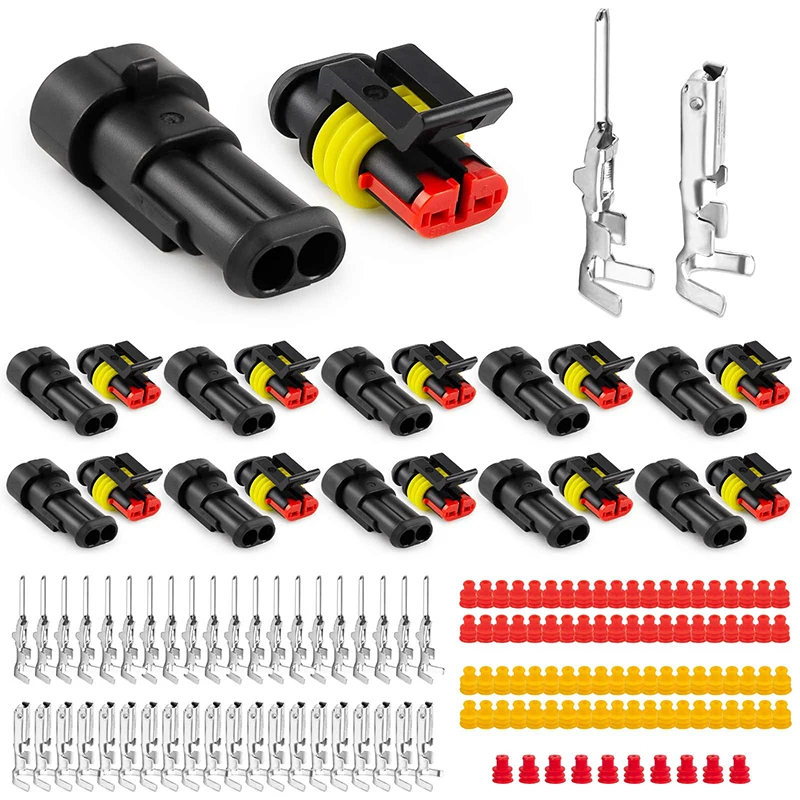 

JRready ST6384 Terminals for Electrical Cables,1/2/3/4/5/6 Pin Connector Plug,16-18 AWG,for Car Electrical Cable Connectors