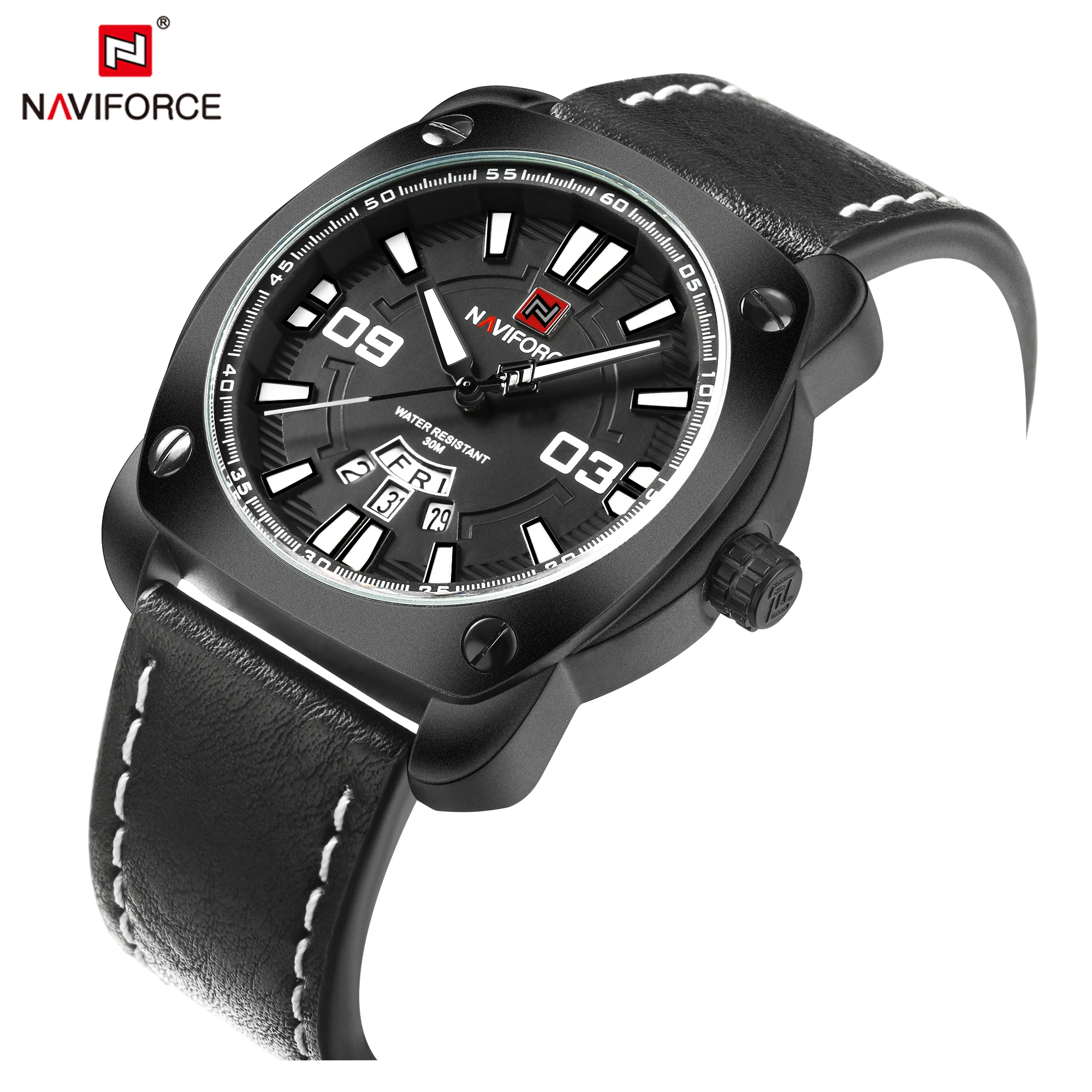 

NAVIFORCE 9096 famous brand strainless steel college watches Latest hot sale ebay watches Sport Watches Men's Clock