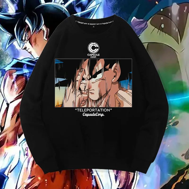 

DRAGON BALL ANIMATION CO-NAME CREWNECK HOODIE MEN 2023 NEW TREND SUPER SAIYA WUKONG TIDE BRAND CLOTHES AUTUMN