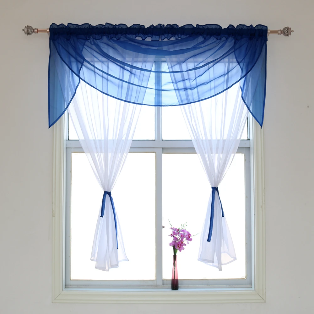 

Morden Tulles New Valance Style Window Treatment Drape Nice Sheer Livingroom Home Decor Curtain