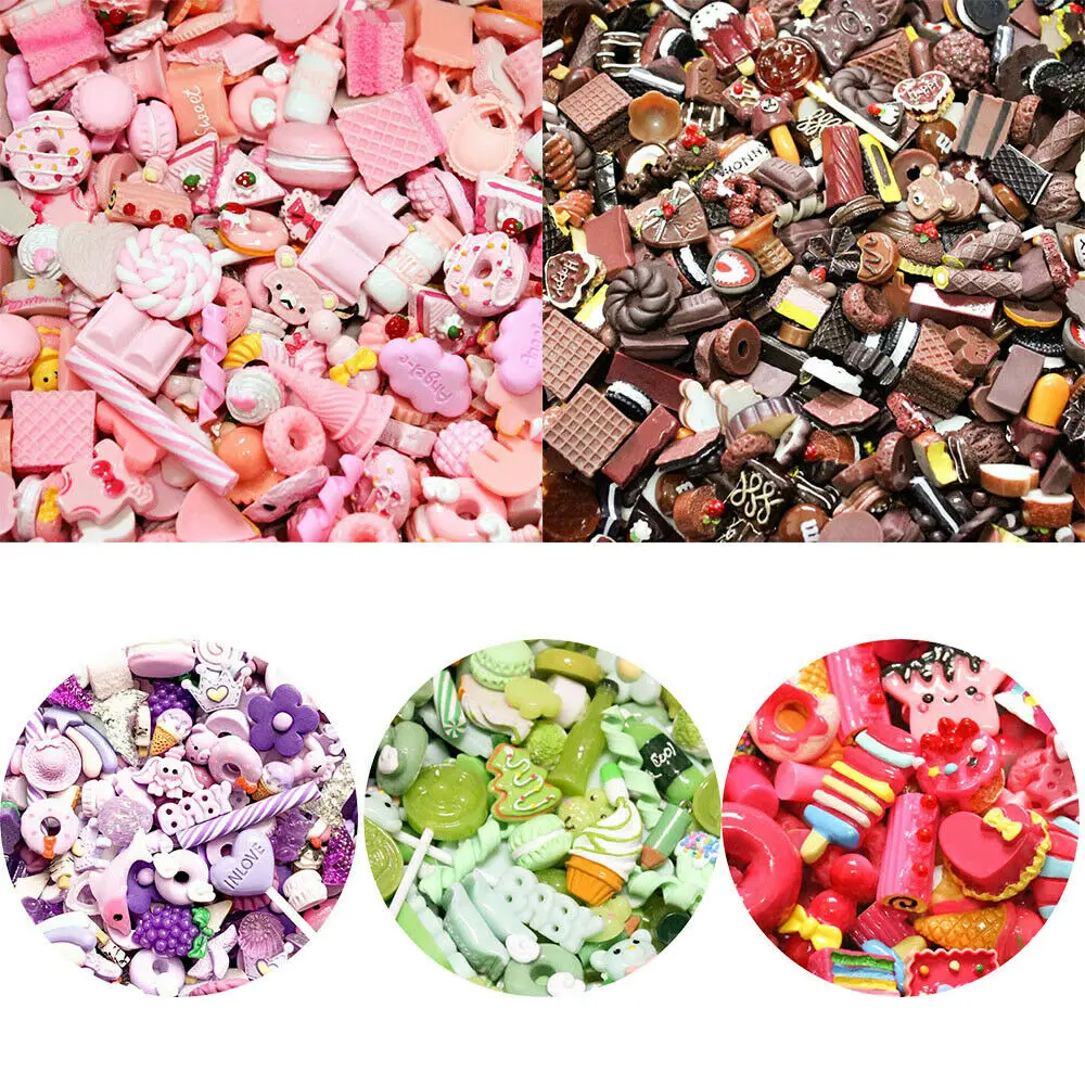 

Cute Cartoon Mix Mini Accessories for Phone Case Hairpin Charm Earrings Manicure Jewelry 3D Colorful Decor DIY Handmade Craft