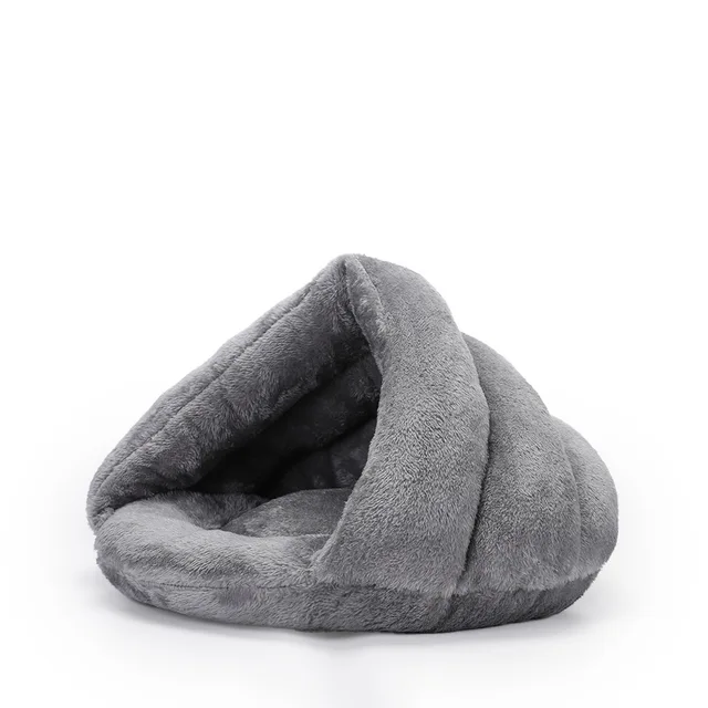 Sd8983a9335424ce98b23688e94c42e07V.jpg Autumn and Winter soft plush pet bed and pet bed Winter warm and cold plush comforter nest Shell cat nest semi-enclosed cat nest