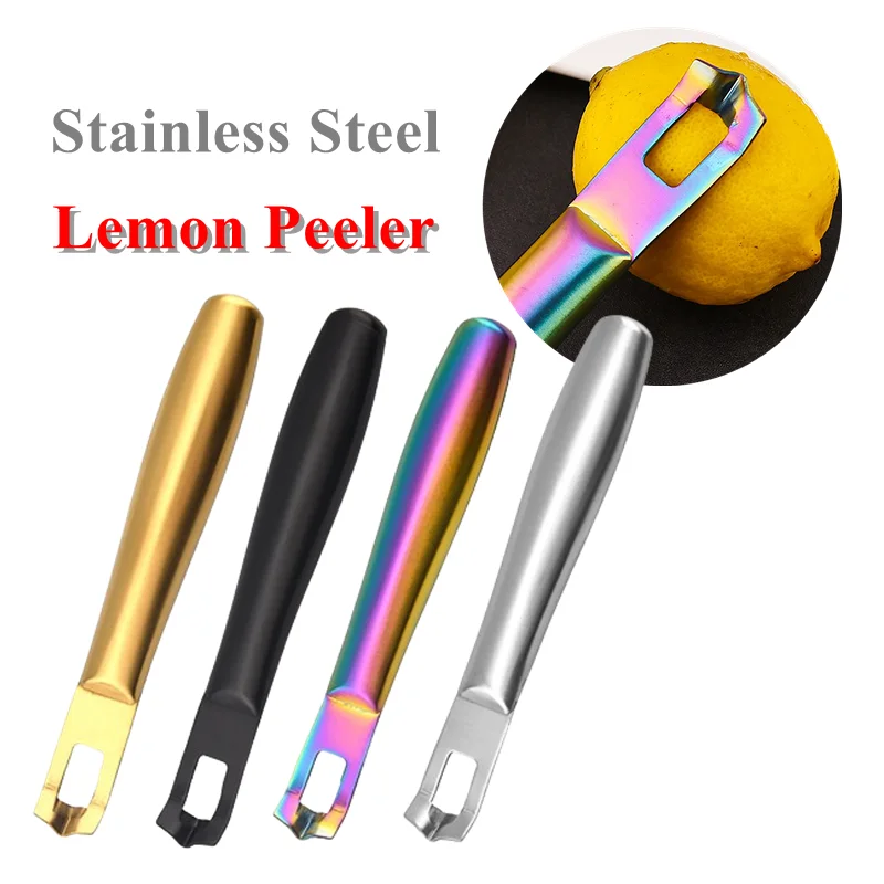 주방 과일 강판 필링 나이프 레몬 필러, 스테인레스 스틸 레몬 제스터 강판, 라임 오렌지 시트러스 바 도구 액세서리