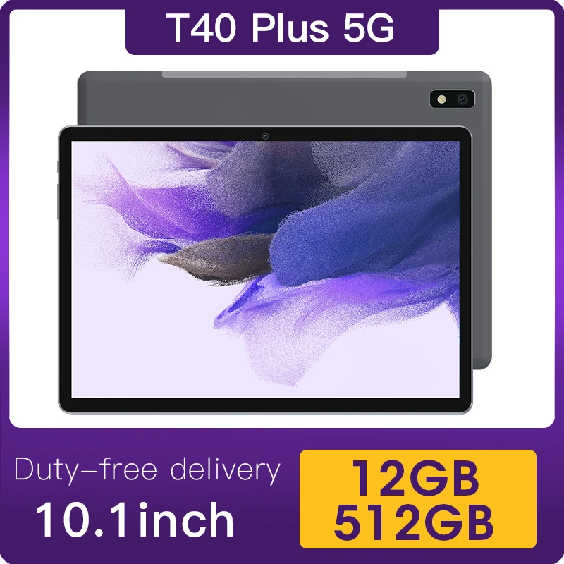 T40 Plus Tablet 10 Inch Android Tablet PC 12GB RAM 512GB ROM Tablete Android 10 Core Game Tablet GPS Dual Call Wifi 5G Tablette wooden tablet stand