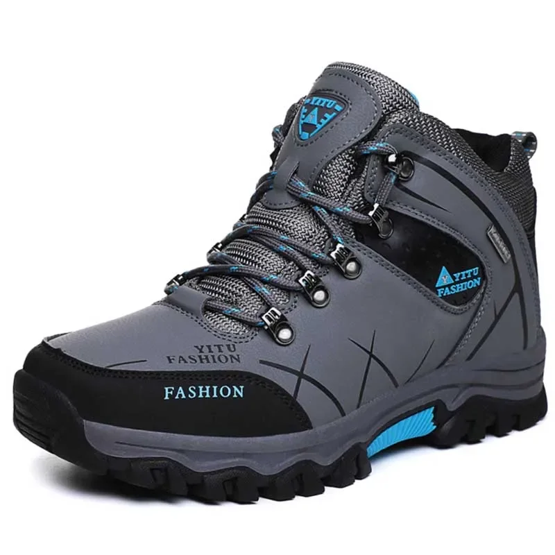 Brand Men's Boots Winter Men Casual Plush Warm Men's Snow Boots Waterproof Leather Luxury Sneakers Outdoor Winter