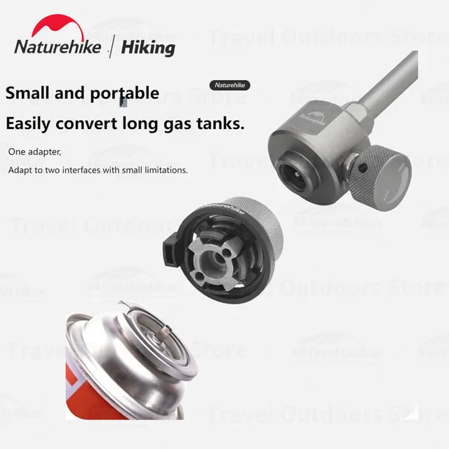 A Naturehike Mini Automatikus Reteszelő Gáz Adapter Hordozható Bbq Légtartály Spray -Pisztoly Csatlakozó Kemping Felszerelések Tartozékok - Image 3