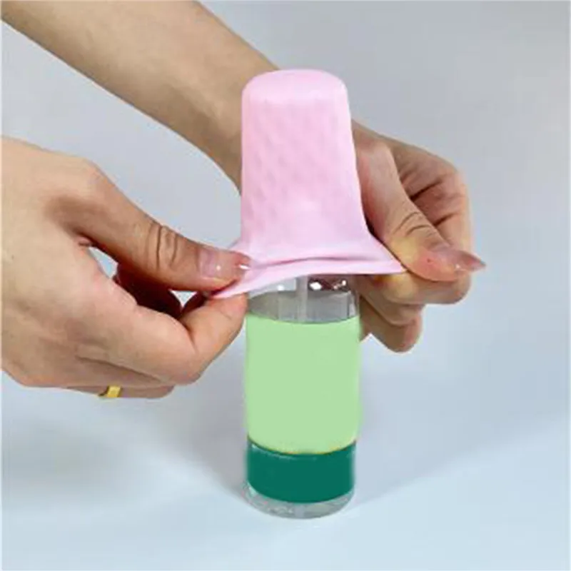 여행용 실리콘 탄성 누출 방지 케이스, 여행 용기 누출 방지 케이스, 실리콘 여행 병 커버, 세트당 4 개