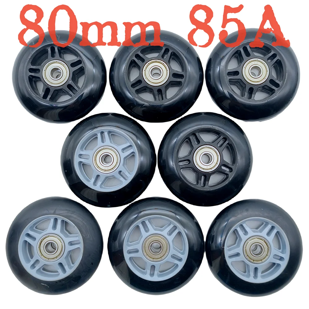 Inline Skate Roller Wheel 80mm 85A bearing 608z 8wheels/lot
