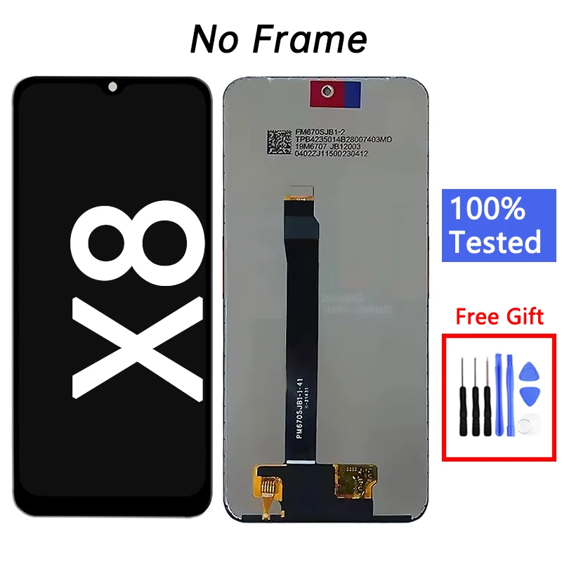 Huawei Honor Play용 LCD 디스플레이 디지타이저 어셈블리, Ecran X8 X30i X40i, 6T Pro, Honor x8 화면 교체용