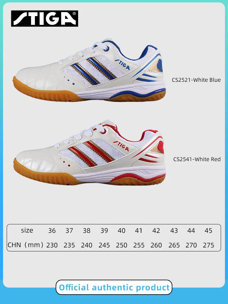 Stiga Table Tennis Shoes Men Women Breathable High Elastic Non-slip EVA Sports Sneakers Ping Pong CS2521 CS2541