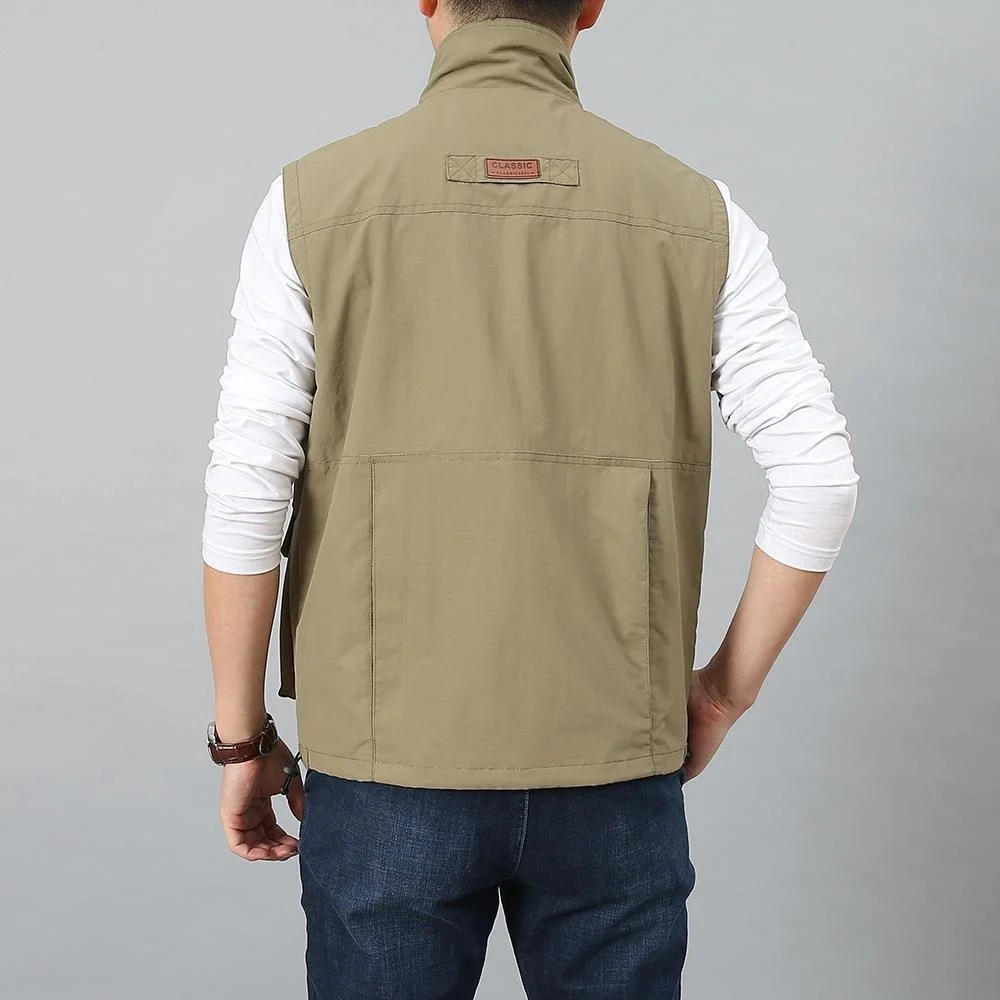 Men's Spring Tactical Military Vest Mesh Male Clothes Sleeveless Jacket Man Coat Vests Fishing Clothing Work Wear Hunting Coats