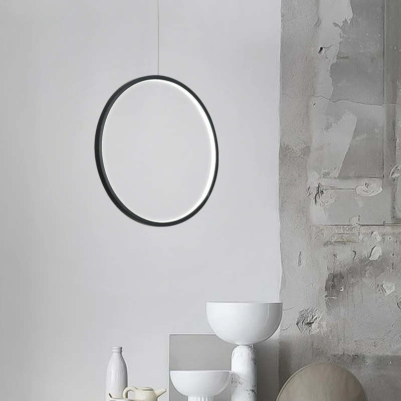 

Minimalist Black Gold White LED Pendant Lights For Dining Room Bedroom Kitchen Indoor Fixture Nordic Style Hanging Chandeliers