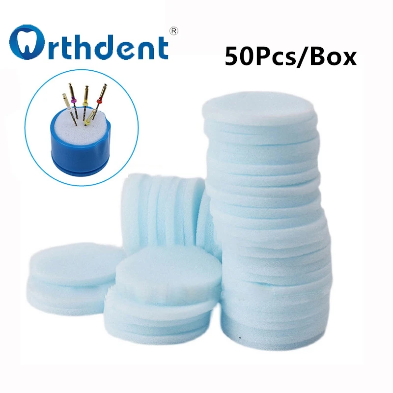 50Pcs/Box Disposable Clean Sponge Soft Dental Endo Files Cleaning Foam