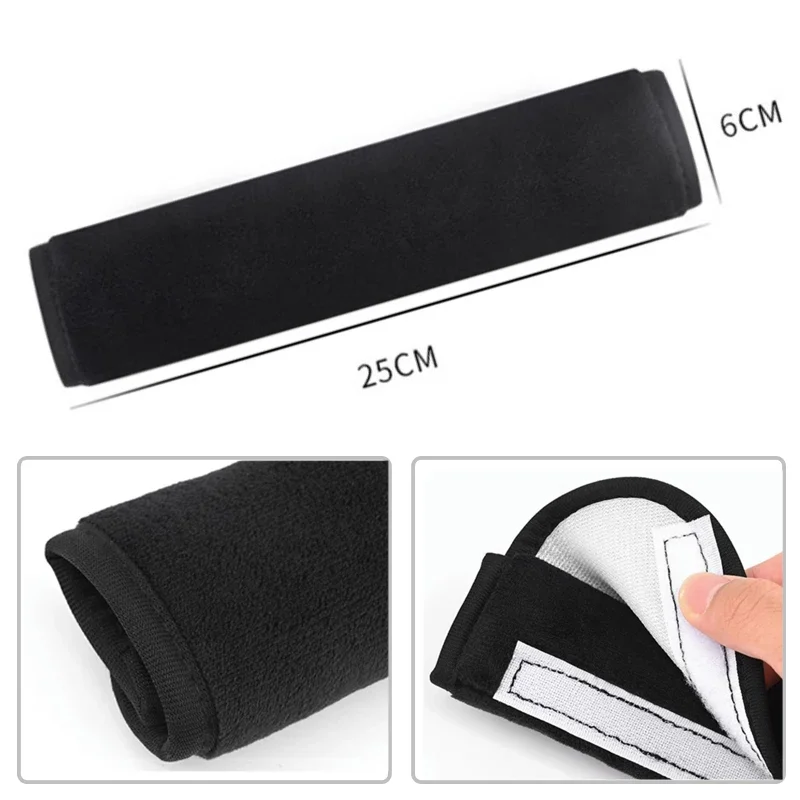 Black/Pink Car Seat Belt Cover Adjustable Plush Seat Belt Cover Shoulder Strap Covers Universal Automotive Interior Accessories