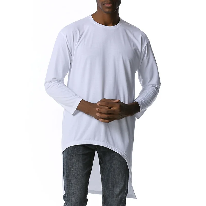 

MRMT 2023 Brand New Men's Long Sleeve T-Shirt Youth Fashion Solid Color Casual Round Collar Bottoming T-Shirt Men's