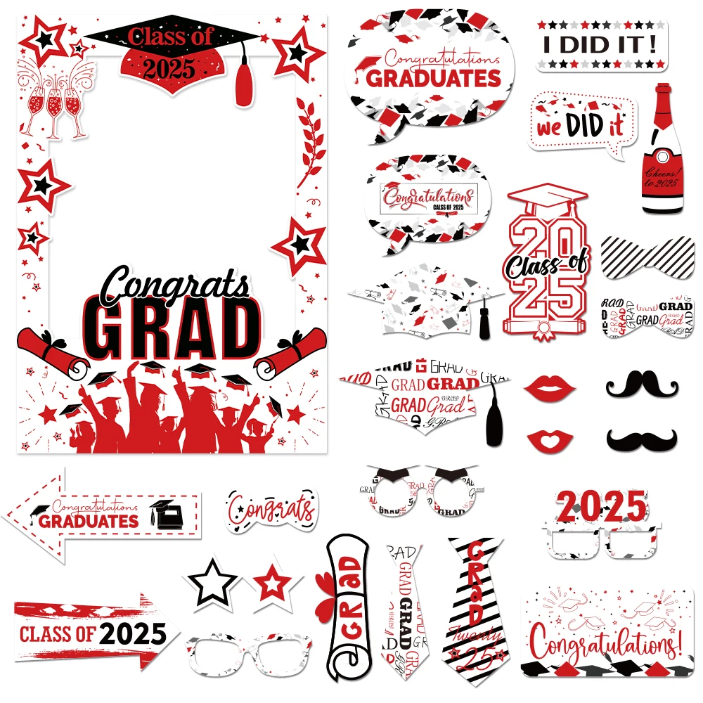 Graduation Selfie Photo Booth Frame Graduation party decoration Photo Booth Props Congrats Class of Grad Party Suppl