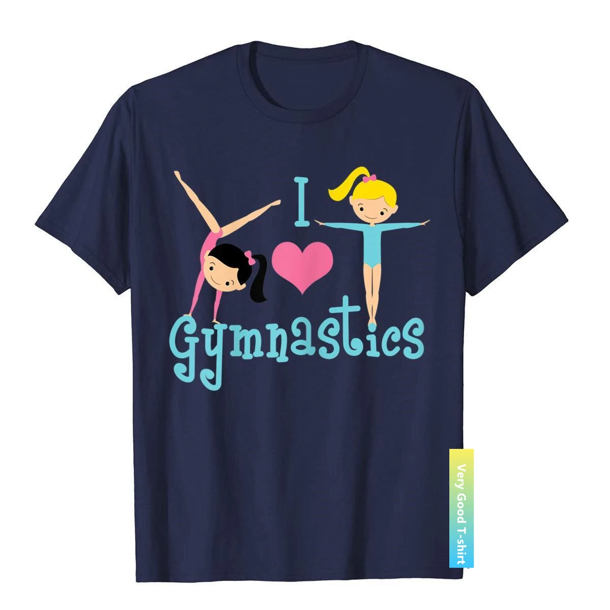 I Love Gymnastics T-Shirt__B5475navy