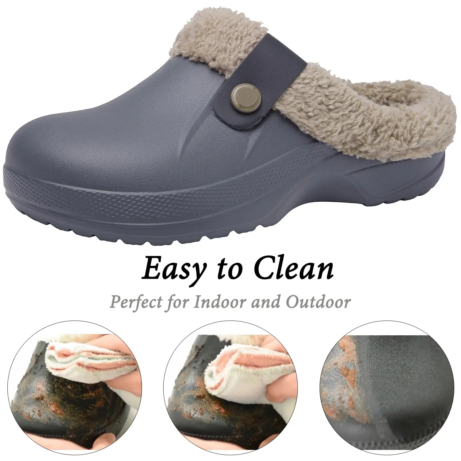 Gacimy Herren Klassische Plüschhausschuhe Mit Memory Foam Sohle_voghion.com
