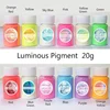 12 Colors Glow in The Dark Powder Skin Safe Epoxy Resin Luminous Pigment Polish Acrylic Paint Jewelry Making 6