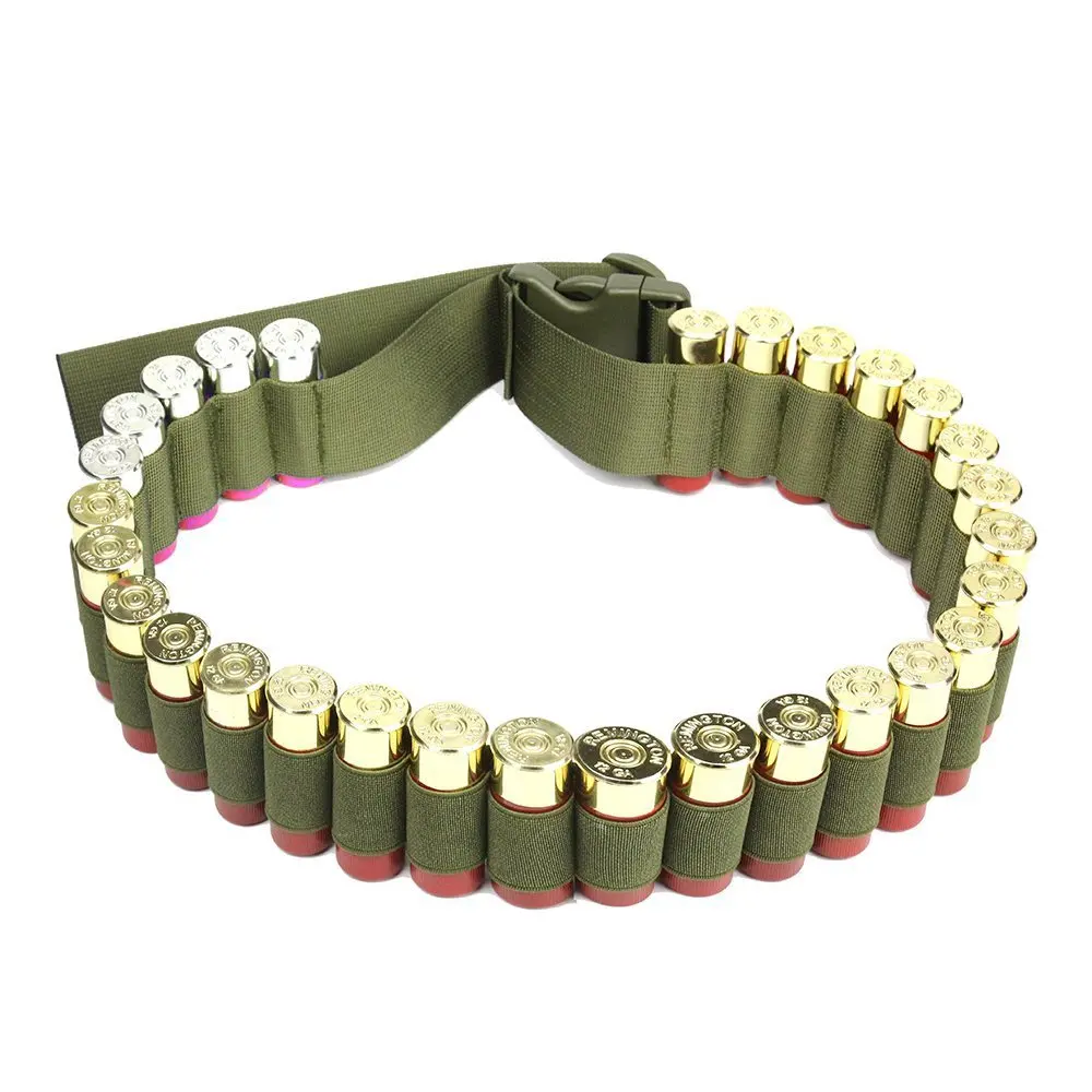 

New 26 Round 10mm elastic hole Gun Bandoliers Belt Ammunition Holder Ammo Carrier Loop Tactical Hunting Gun Cartridge