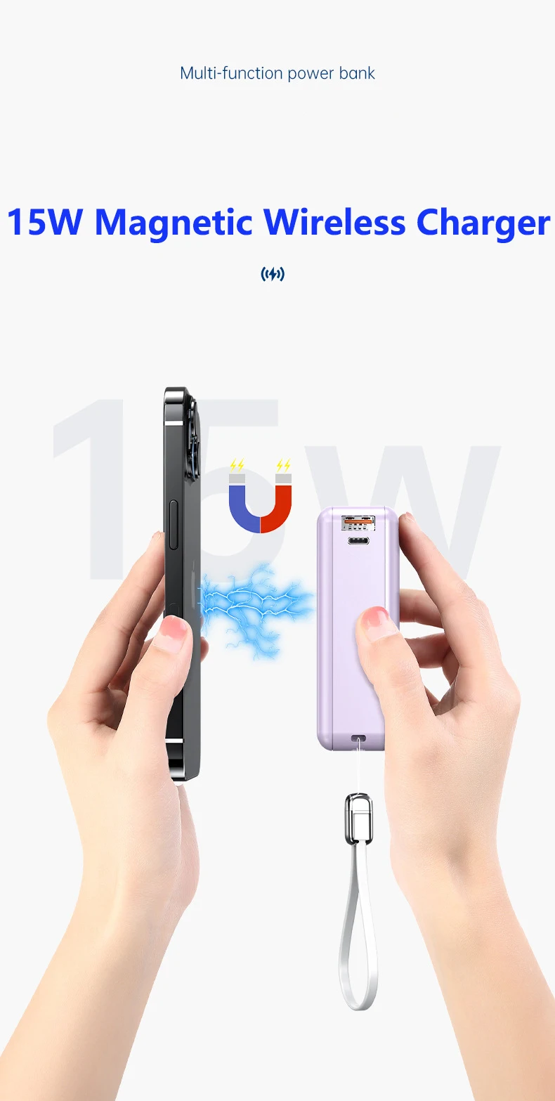 Magnetische Wireless Powerbank Usb C Schnellladegerät Für Iphone_voghion.com