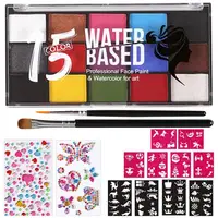 Paint Body Makeup Halloween Face Body Art 15 Colors Painting Kit With Brushes Safe Ingredient For Kid And Adult 2