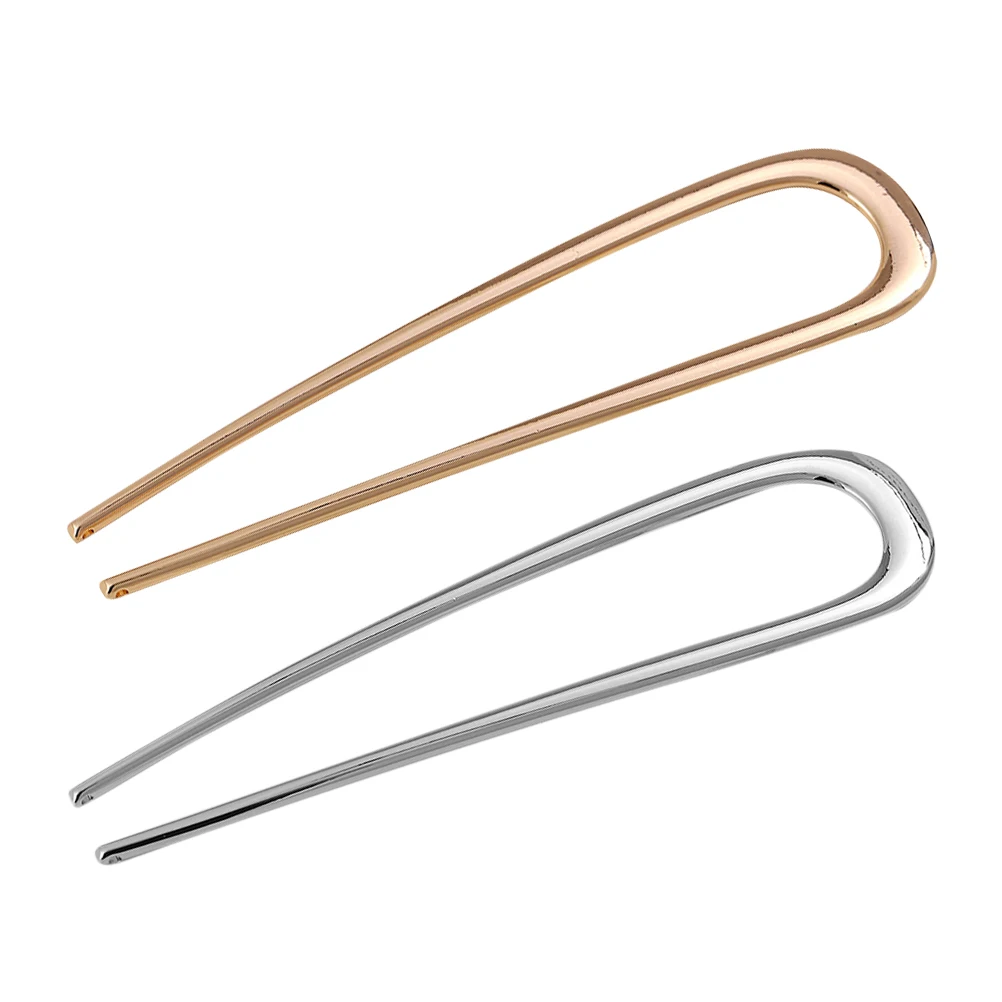 

2pcs Hair Fork For Women Girl U-Shaped Hair Sticks Resin Hairpins Hair Styling Tools Easy To Use Hair Accessories