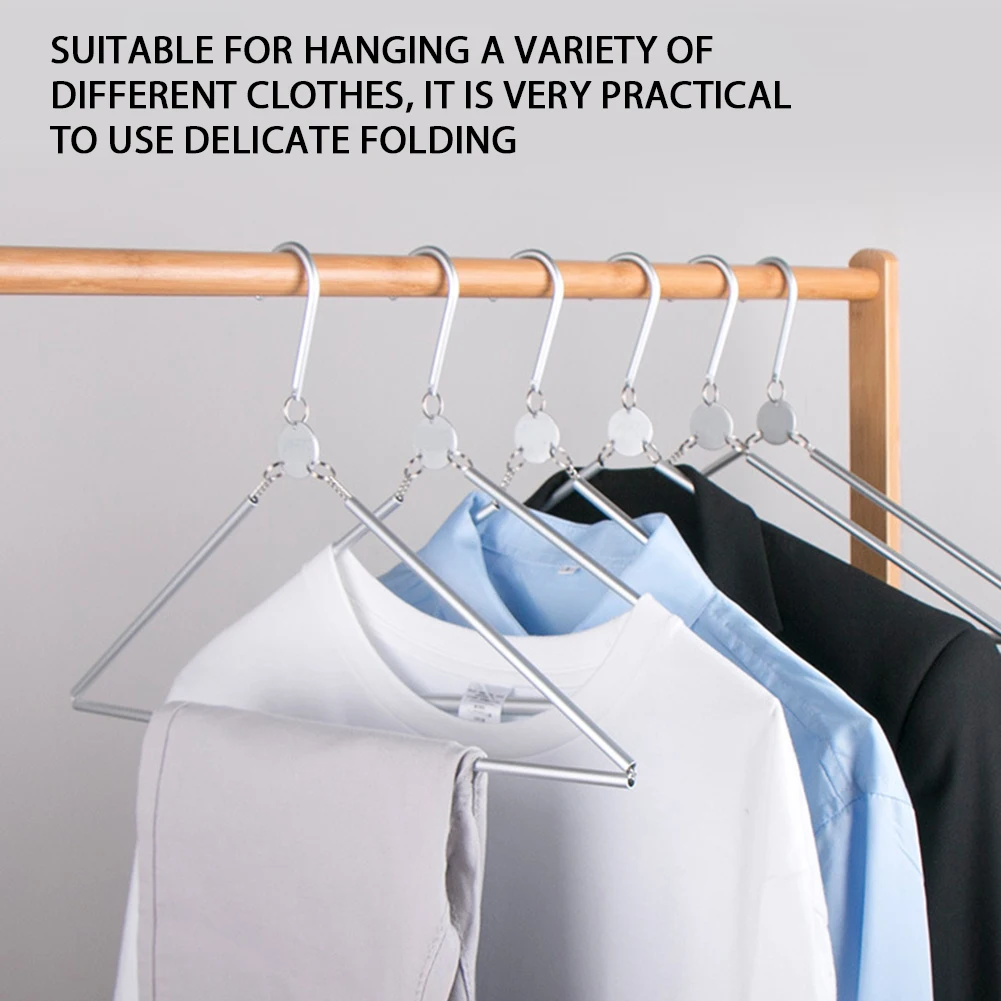 Outdoor Foldable Non-Slip Coat Drying Rack Aluminum Closet Organizer For Travel Hotel Camping Portable Clothes Hangers