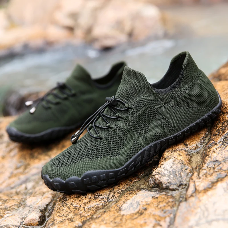 Men Aqua Shoes Quick-Dry Outdoor Breathable Non -Slip Hiking Water Shoes Large Size Beach Wading Sneakers Hot Sale In 39-47