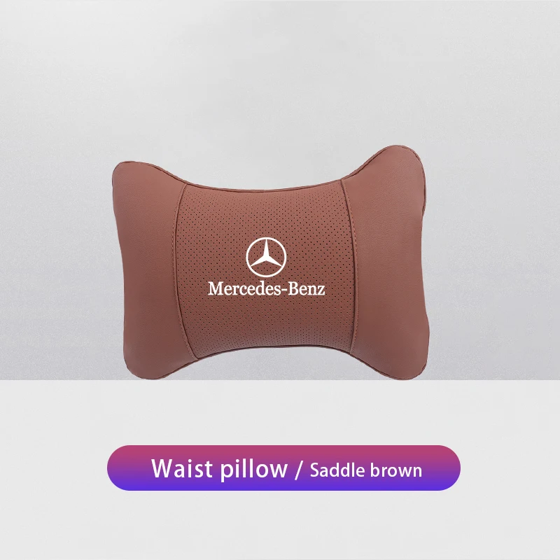 thumbnail image 1 of Reposacabezas para asiento de coche con logotipo automático, almohada para el cuello, soporte lumbar para Mercedes Benz AMG W204 W205 W203 W211 W212 W213 W201 W210 W124 W126, 1 of 5