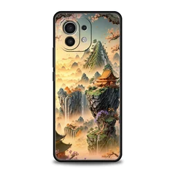 Elegant Chinese Landscape Painting Soft TPU Phone Case Cover - Xiaomi 13 Lite (A1)