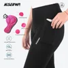 Hiserwa Women's cycling pants with side pockets  high waist butt lift  stretchy  breathable road bike long trousers Spring