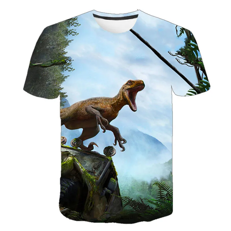 Fashion Children's Clothes Dinosaur T-shirt cool T Shirt Kids Cartoon Tshirt Baby Girls Boys Clothing Summer Tops 3-14T essential t shirt