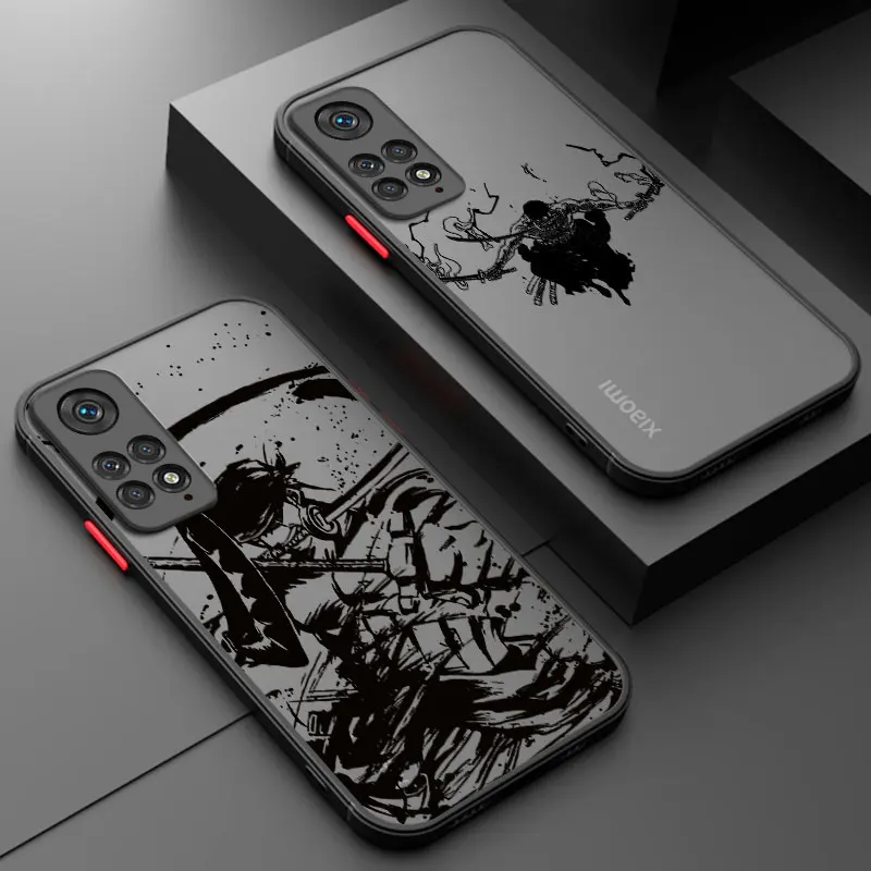 

Phone Case for Redmi Note 12 11 10 Pro 9S 9 8 7 8T Redmi 10C 9A 9C K40 Soft Silicone Edge Hard PC Matte Cover One Piece Zoro