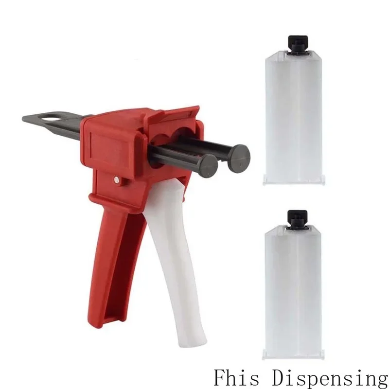 

50ml AB Glue Gun 1 Set and 2pcs 1:1 AB Cones