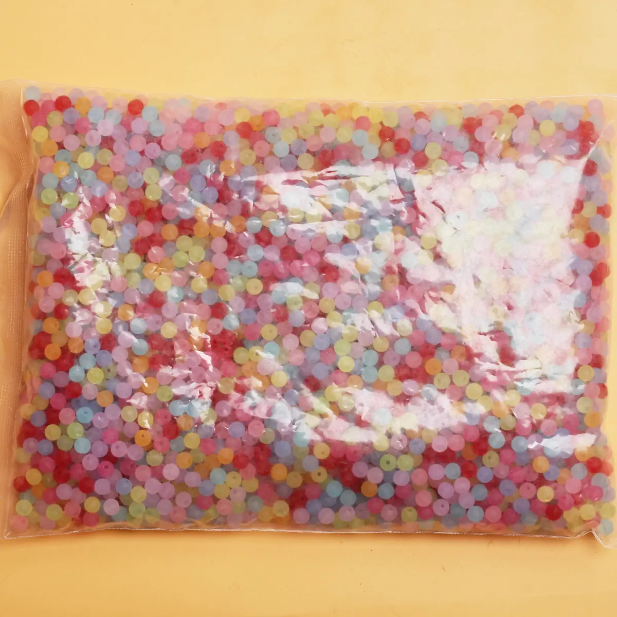 500g/pack 6mm/8mm/10mm Acrylic Round Candy Color Frosting Beads ForDIY Jewelry Making Findings Accessories Crafts